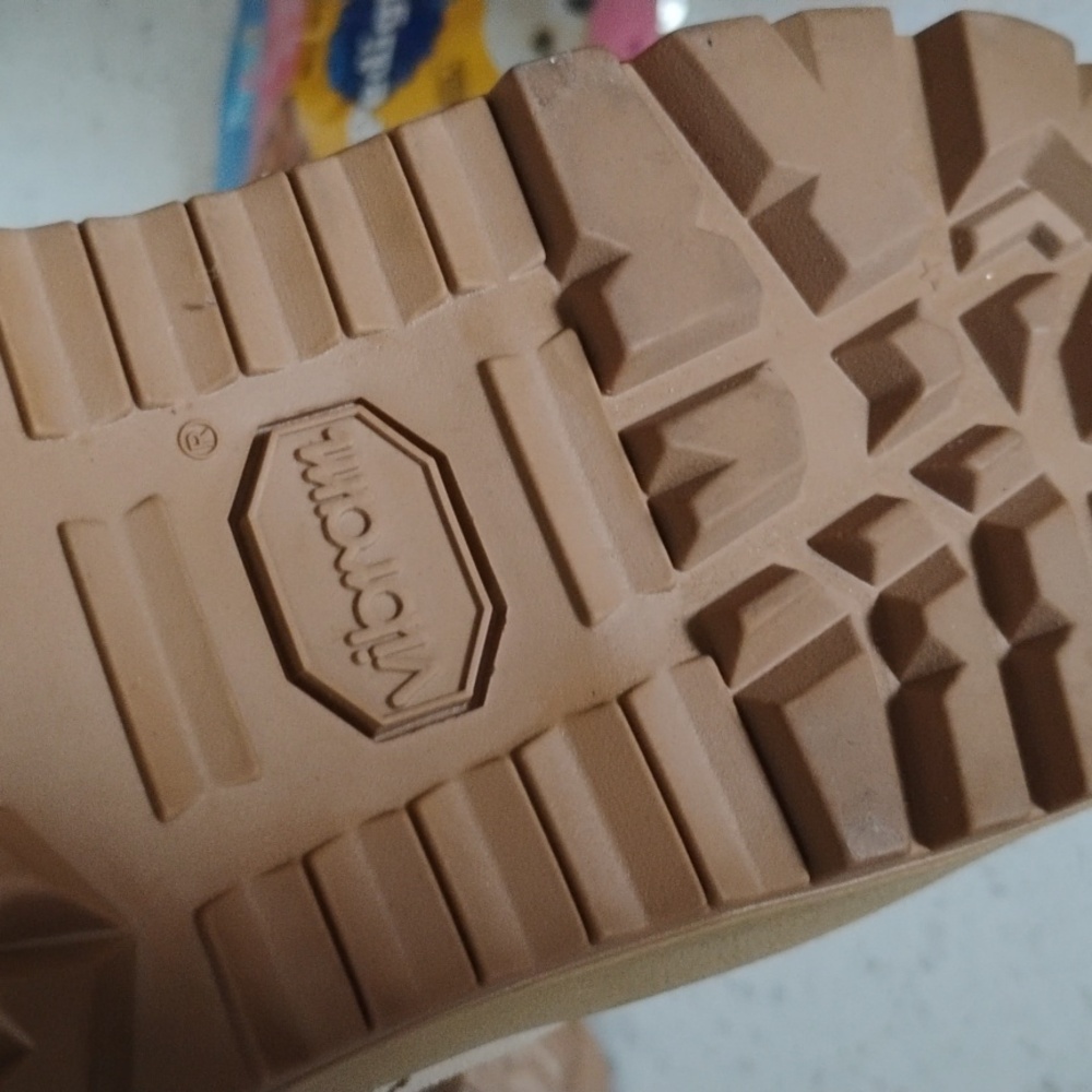 Women's Tan Combat Boots - Picture 6 of 7